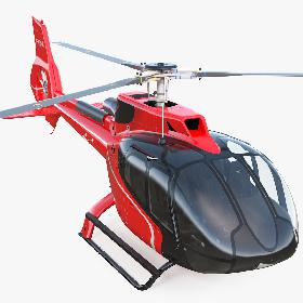 3D Civil Helicopter Airbus H130 Rigged